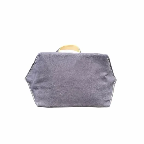 NWT Anthropologie The Hartley Cotton Canvas Tote Blue Beaded Lemon Print - Picture 11 of 11